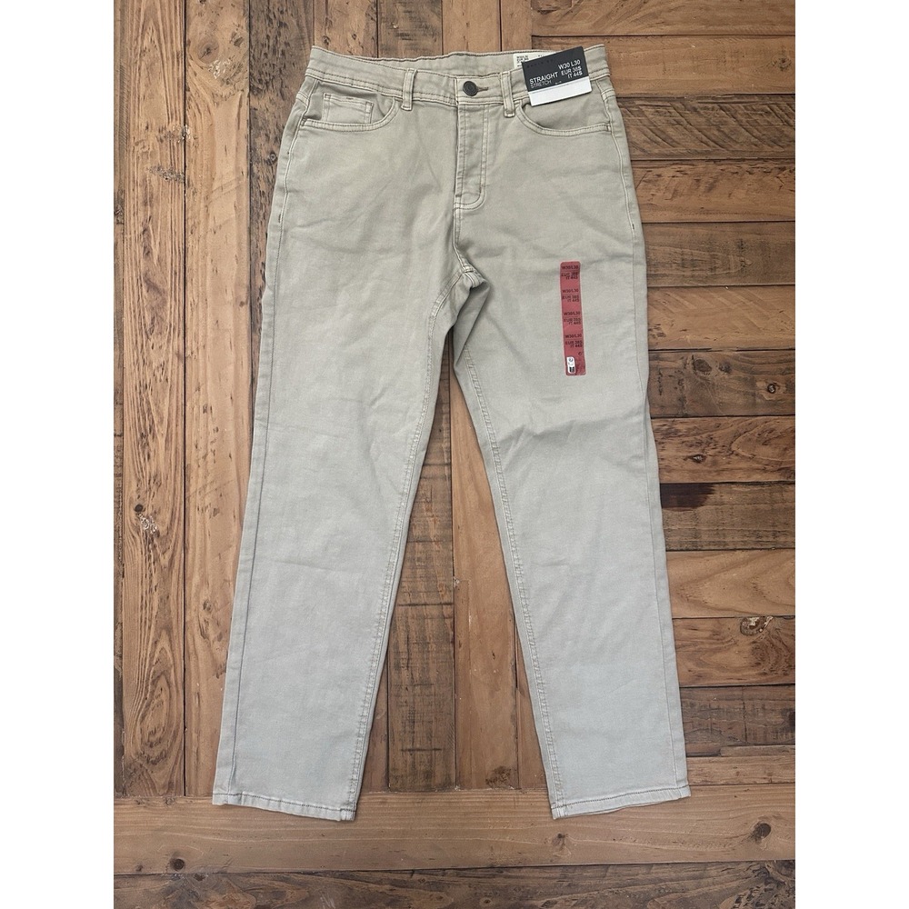 NWT!  Men's Tan Straight Stretch Jeans by Primark Denim Co., Sz: 30x30 (b23)